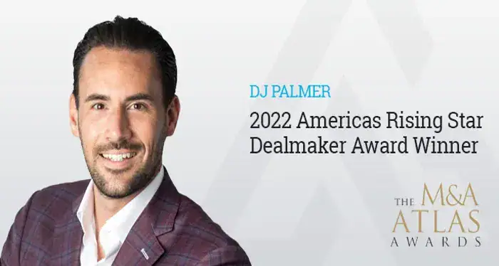 DJ Palmer Receives M&A Atlas Americas Rising Star Dealmaker Award